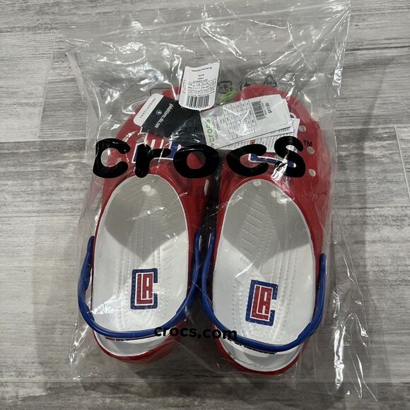 Crocs Men's Los Angeles Clippers NBA Classic Slip On Clogs Red Logo Size 11 - Picture 2 of 11